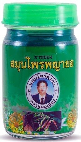 Green balm-rubbing with klinakanthus Kongka Herb Phayayor Balm, 50 gr